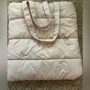 Rare beauty puffy tote bag